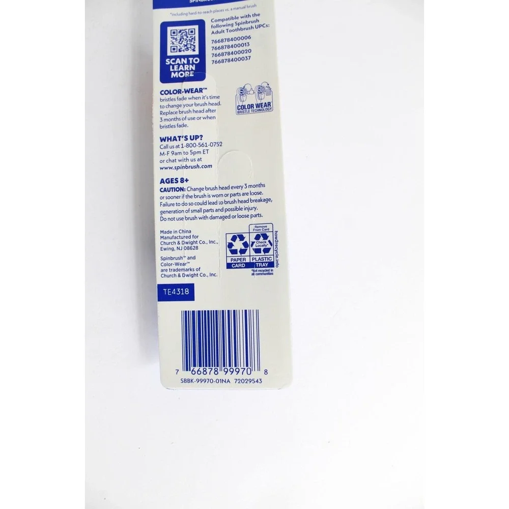 SPINBRUSH PRO+ DEEP CLEAN REPLACEMENT HEADS 2 PACK SOFT SEALED ARM & HAMMER NEW